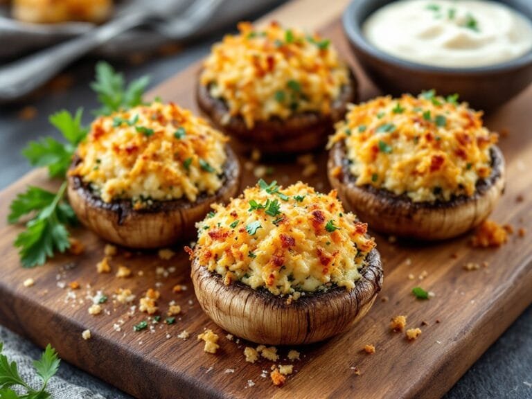 Savory Parmesan Stuffed Mushrooms Recipe