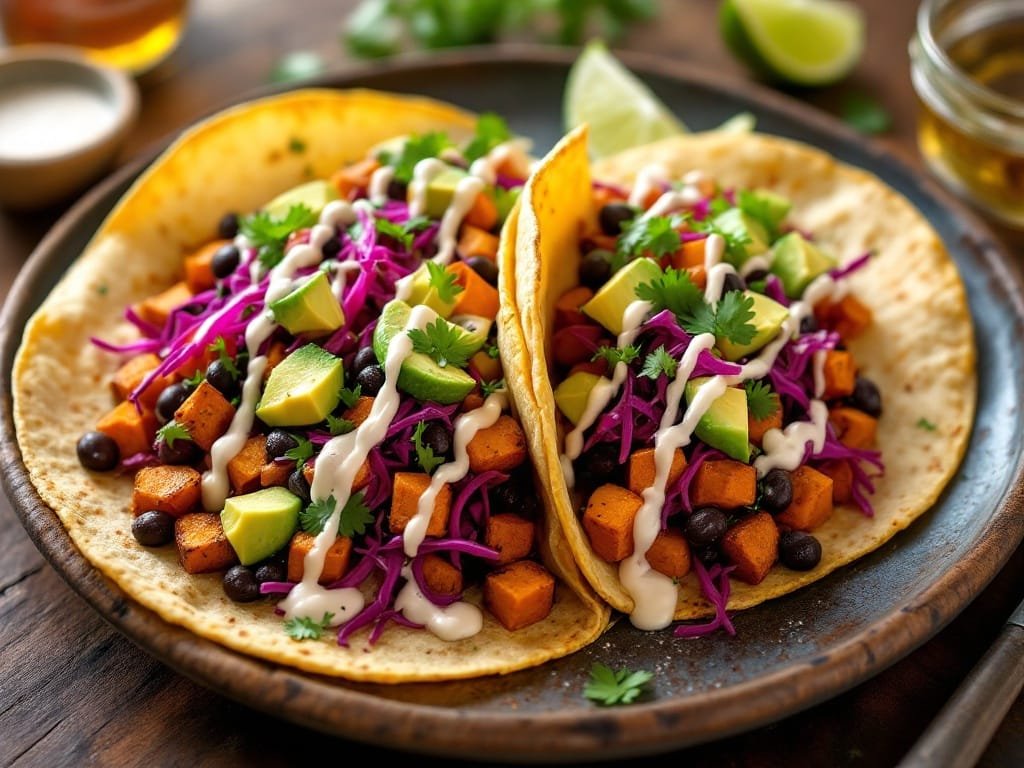 Sweet Potato and Black Bean Tacos - The Kitchens Aid - The Kitchens Aid