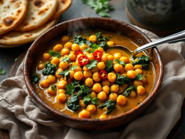 Chickpea and Spinach Curry
