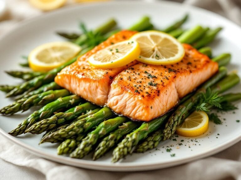 Baked Salmon with Lemon and Asparagus