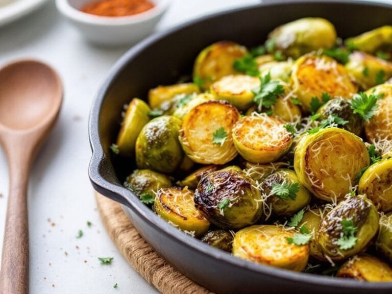 Garlic Parmesan Roasted Brussels Sprouts