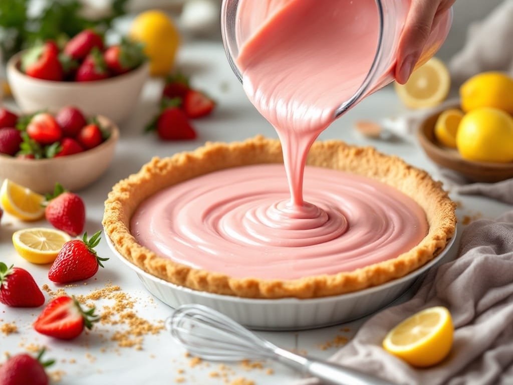 Refreshing Strawberry Lemonade Pie