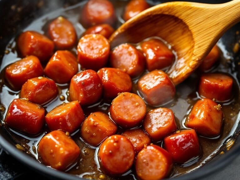 Glazed Kielbasa Bites with Sweet and Tangy Dijon Honey Sauce