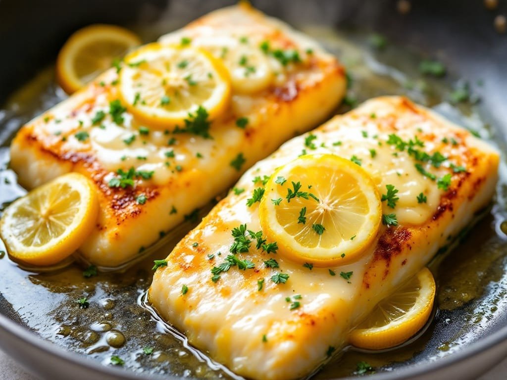 Easy Baked Cod with Lemon Butter Sauce