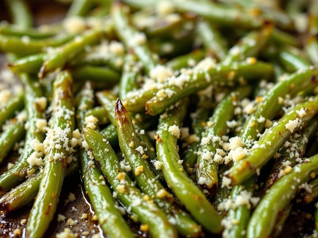 Garlic Parmesan Roasted Green Beans