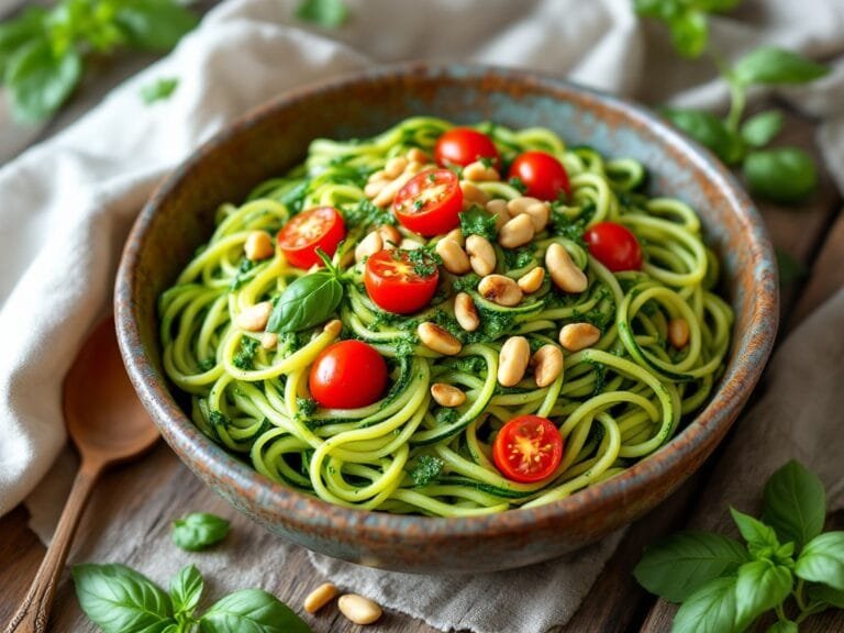 Zucchini Noodle Pasta with Pesto