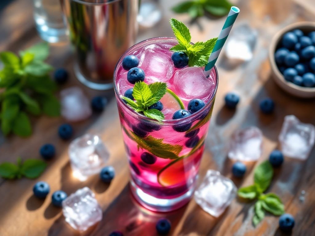 Blueberry Mojito Spritz - The Kitchens Aid - The Kitchens Aid