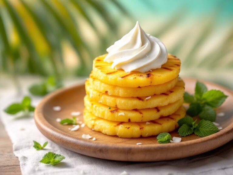 Grilled Pineapple with Coconut Whipped Cream