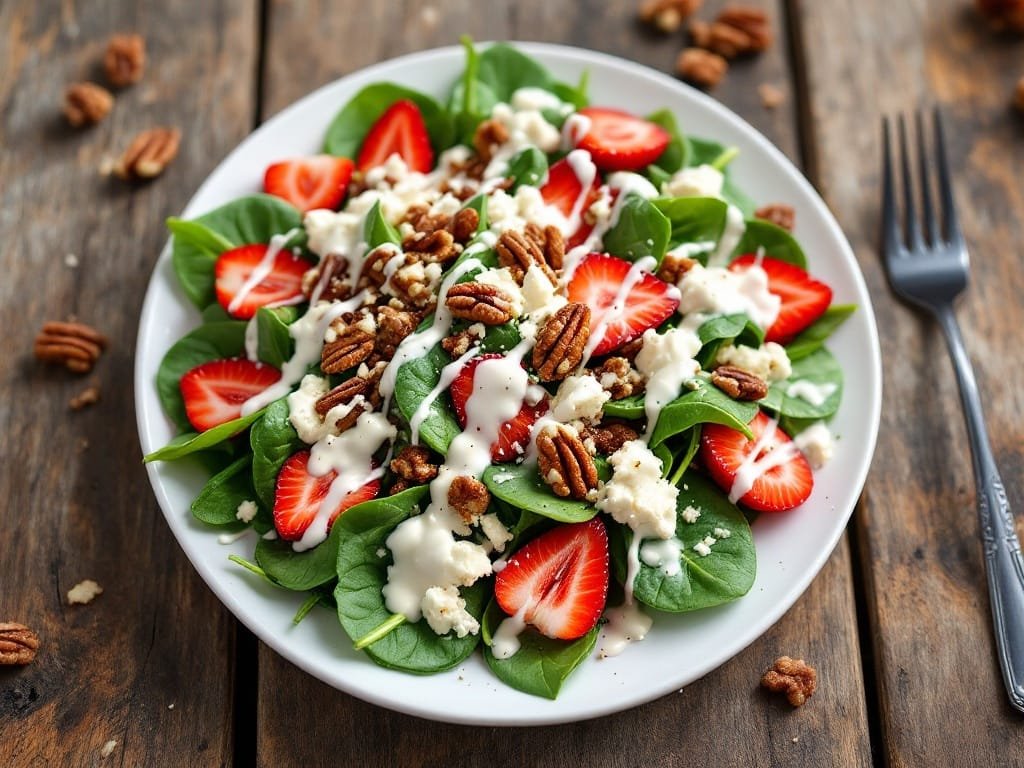 Strawberry Spinach Salad with Poppy Seed Dressing - The Kitchens Aid - The Kitchens Aid