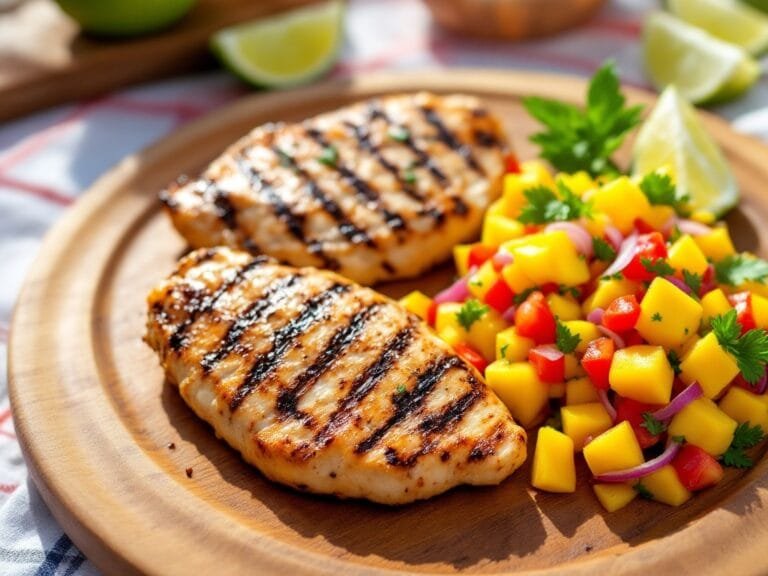 Grilled Chicken with Mango Salsa