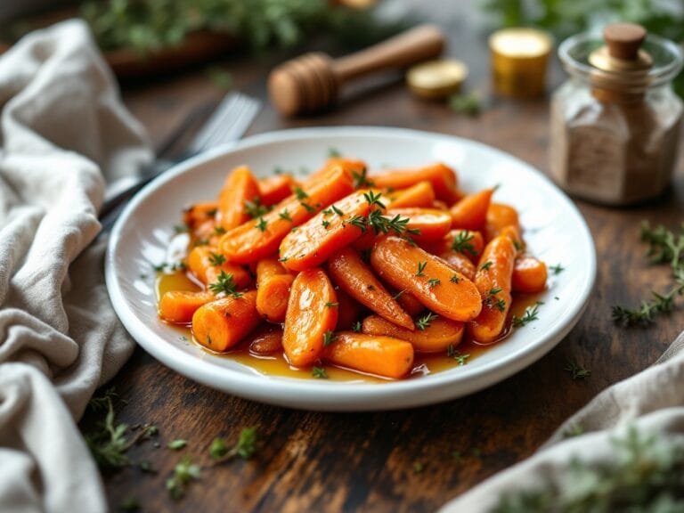Roasted Baby Carrots with Honey and Thyme
