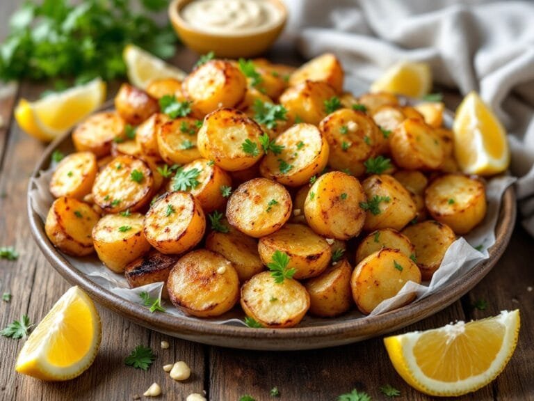 Lemon Garlic Roasted Potatoes