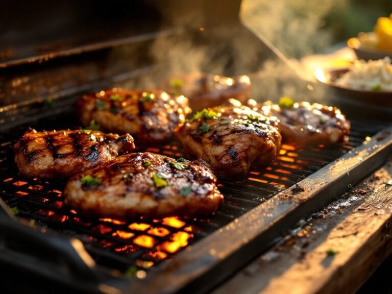 BBQ grilled chicken thighs