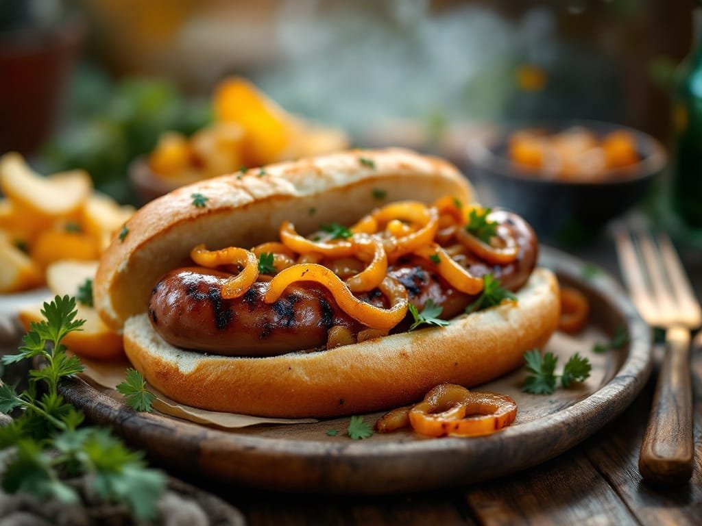 Grilled Bratwurst With Caramelized Onions The Kitchens Aid
