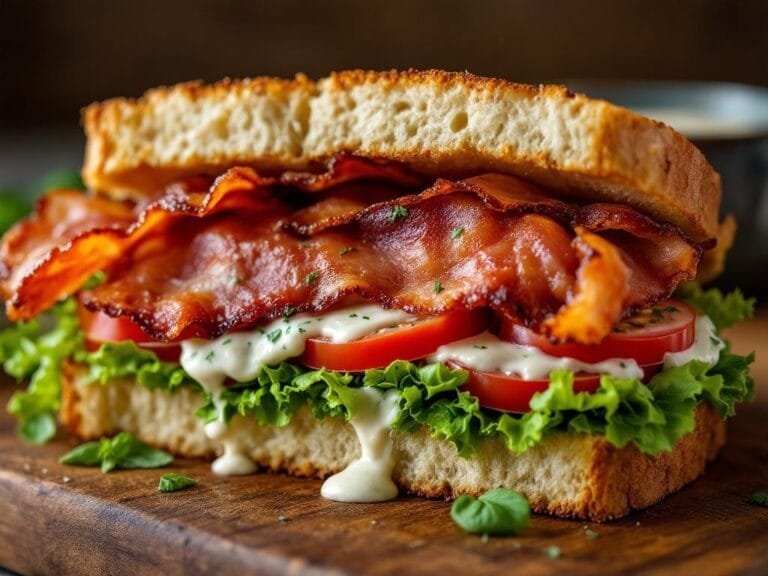 BLT with Basil Mayo on Sourdough