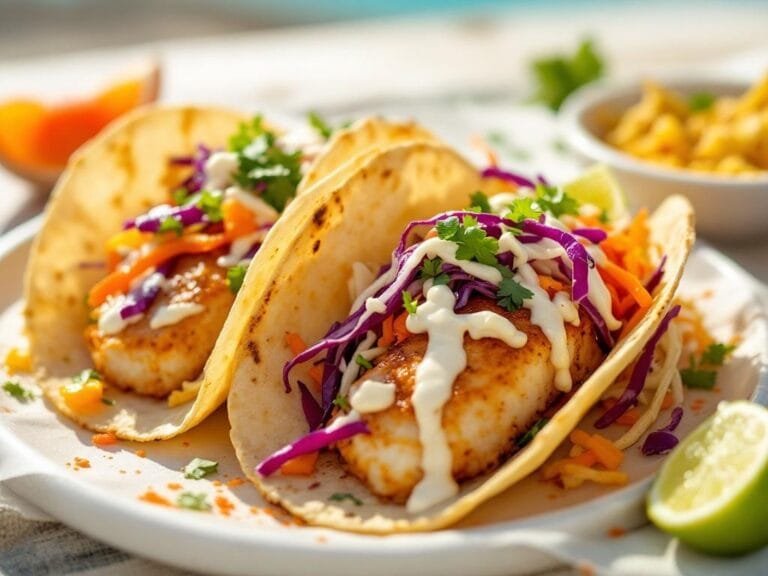 Baja Fish Tacos with Slaw and Chipotle Mayo