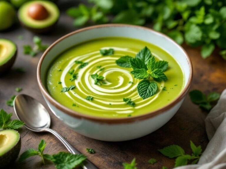 Chilled Avocado and Cucumber Soup