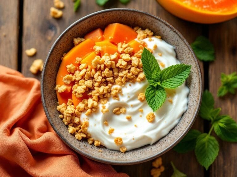 Papaya Boats with Yogurt and Granola