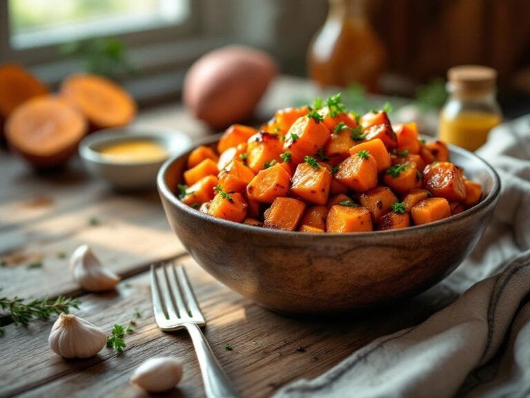 Maple Dijon Roasted Sweet Potatoes Recipe for Flavorful Fall Sides