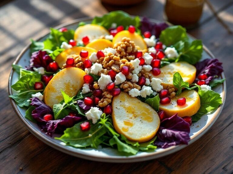 Winter Pear and Pomegranate Salad Recipe for Cozy Evenings