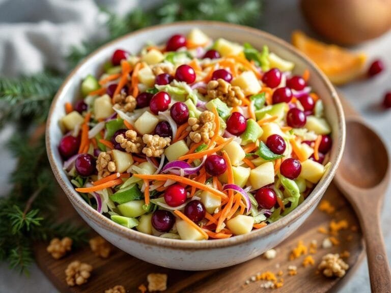 Fresh Festive Holiday Cranberry Coleslaw Recipe