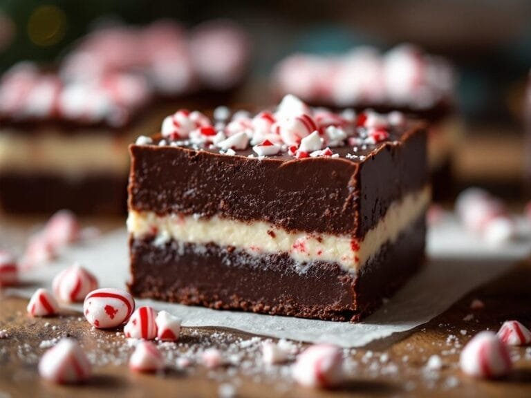 Decadent Dark Chocolate Peppermint Bark Fudge Recipe
