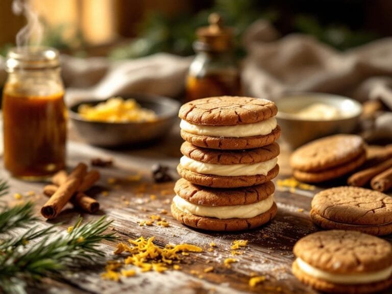 Chewy Ginger Molasses Sandwich Cookies Recipe