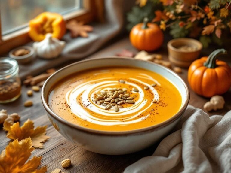 Cozy Gingerbread Spiced Pumpkin Soup Recipe for Fall