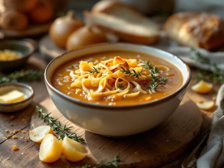 Cozy Caramelized Onion and Thyme Soup Recipe for Chilly Days