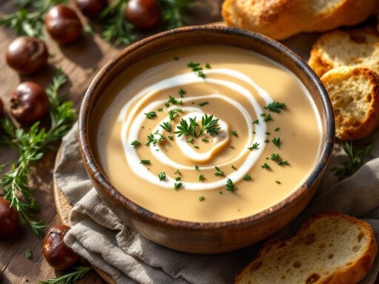 Chestnut and Herb Cream Soup Recipe for Cozy Days