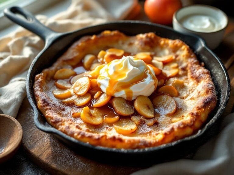 Fluffy Cinnamon Apple Dutch Baby Pancake Recipe
