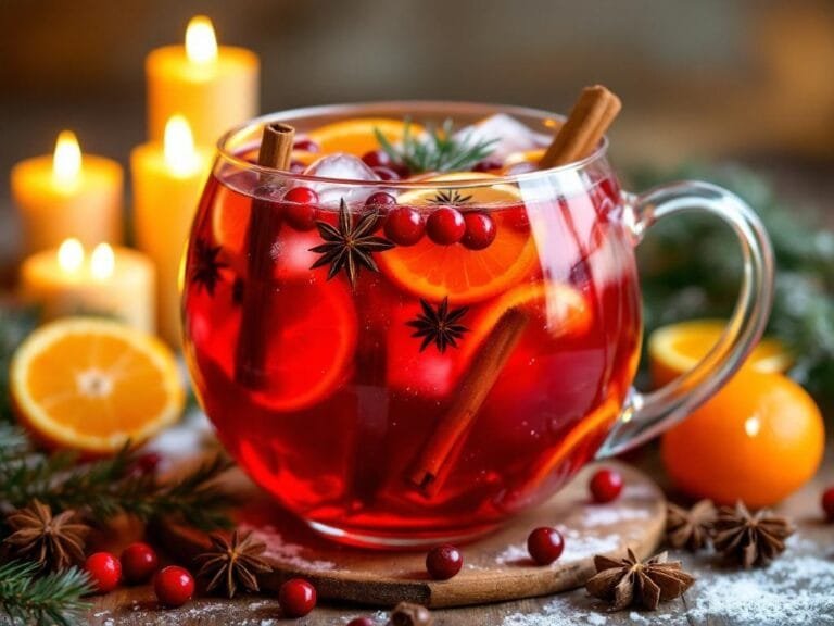 Warm Spiced Cranberry Holiday Punch Recipe