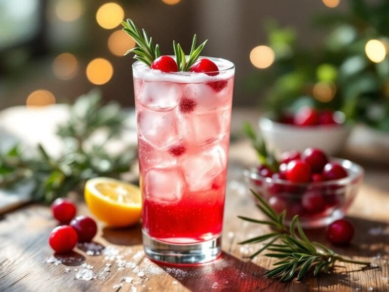 Cranberry Rosemary Gin Fizz A Refreshing Cocktail Recipe