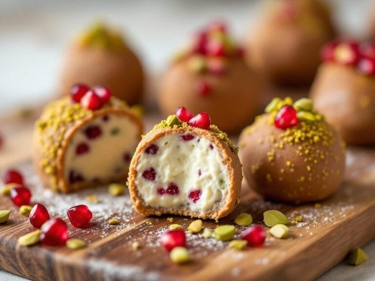 Pomegranate Pistachio Goat Cheese Truffles Recipe for Elegant Snacks
