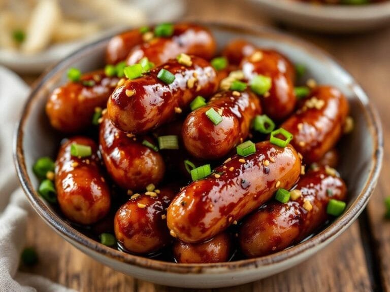 Ginger Soy Glazed Cocktail Sausages Recipe for Easy Entertaining