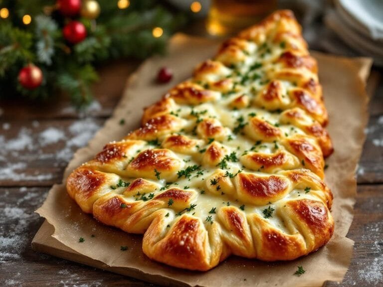 Garlic Parmesan Pull Apart Christmas Tree Bread Recipe