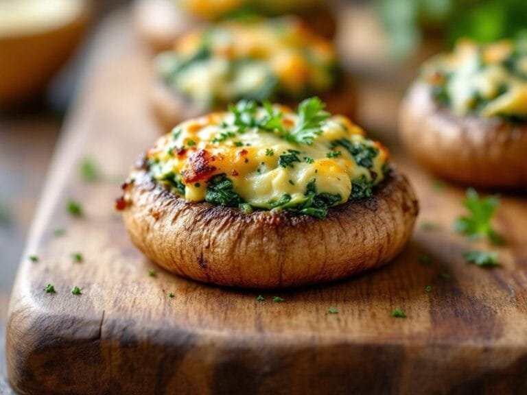 Spinach and Artichoke Stuffed Mushrooms Recipe for a Delicious Appetizer