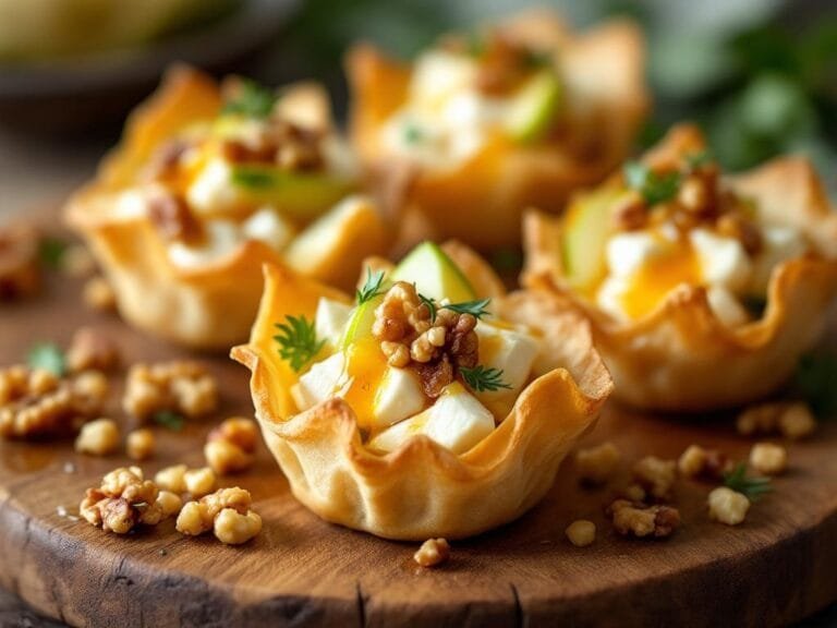 Apple Brie and Walnut Phyllo Bites Easy Elegant Appetizer Recipe