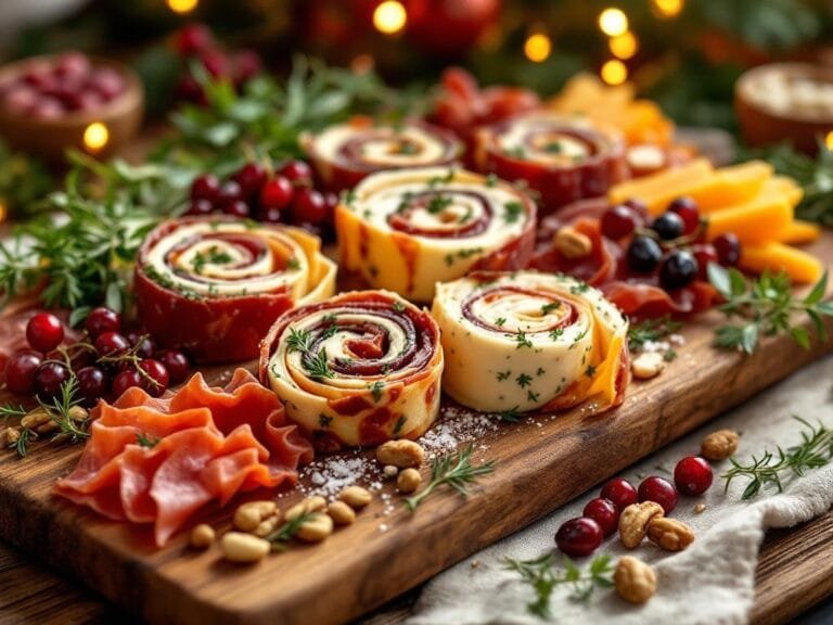 Festive Holiday Charcuterie Pinwheels Recipe