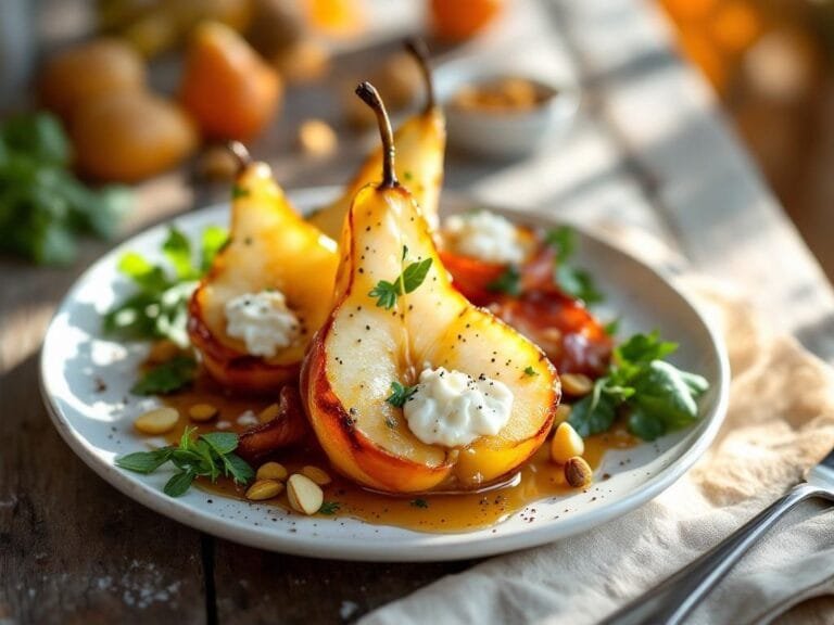 Prosciutto Wrapped Pears with Honey Drizzle Recipe