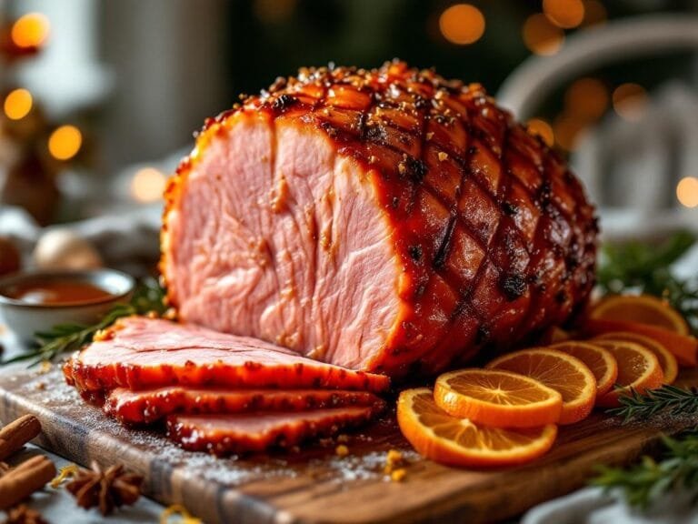 Maple Glazed Holiday Ham with Spiced Brown Sugar Crust Recipe