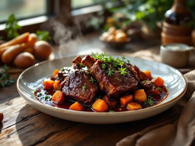 Braised Short Ribs with Red Wine and Thyme Recipe