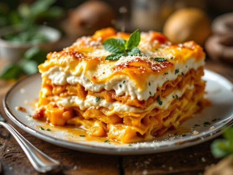 Creamy Butternut Squash Lasagna with Fresh Sage Ricotta