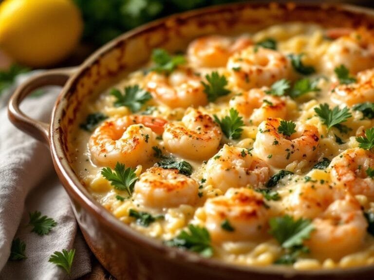 Creamy Garlic Parmesan Shrimp Bake Recipe for Delicious Homemade Dinner