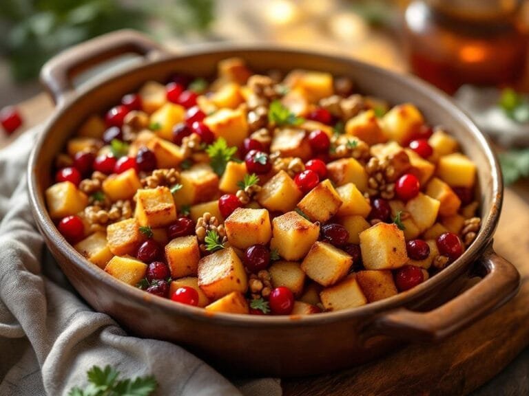Cranberry Apple Walnut Stuffing Recipe for Holiday Gatherings