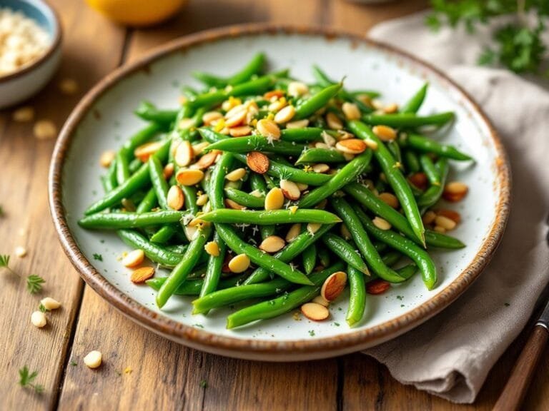 Garlic Parmesan Green Beans Almondine Recipe for Easy Delicious Sides