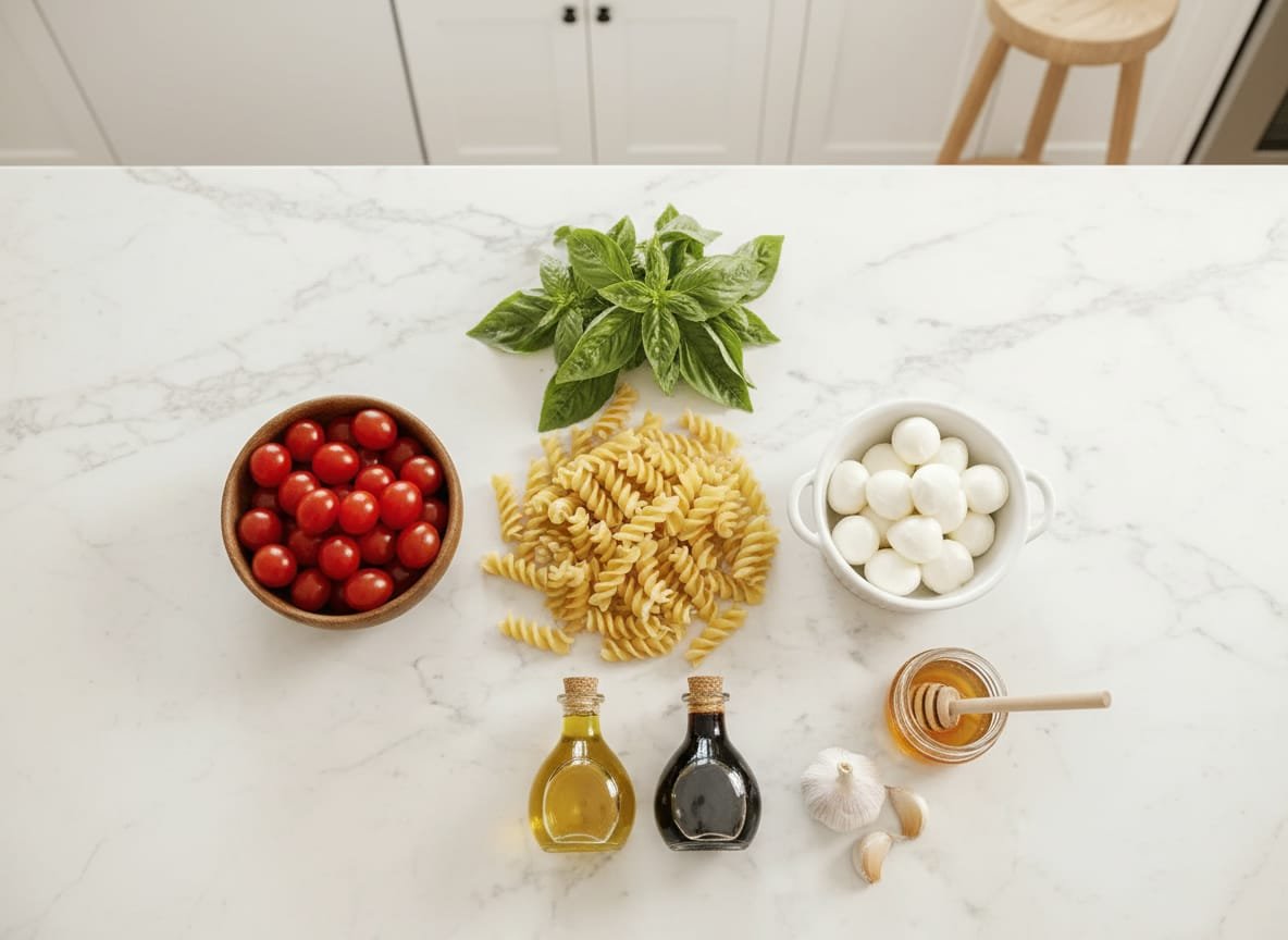 Caprese Pasta Salad: A Fresh Summer Favorite ingredients