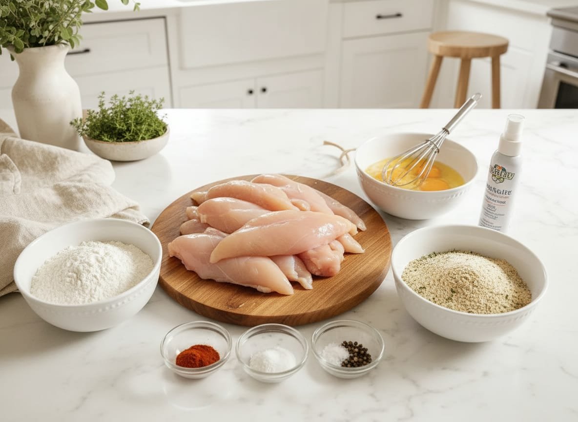 Crispy Air Fryer Chicken Tenders Recipe - Easy & Healthy! ingredients
