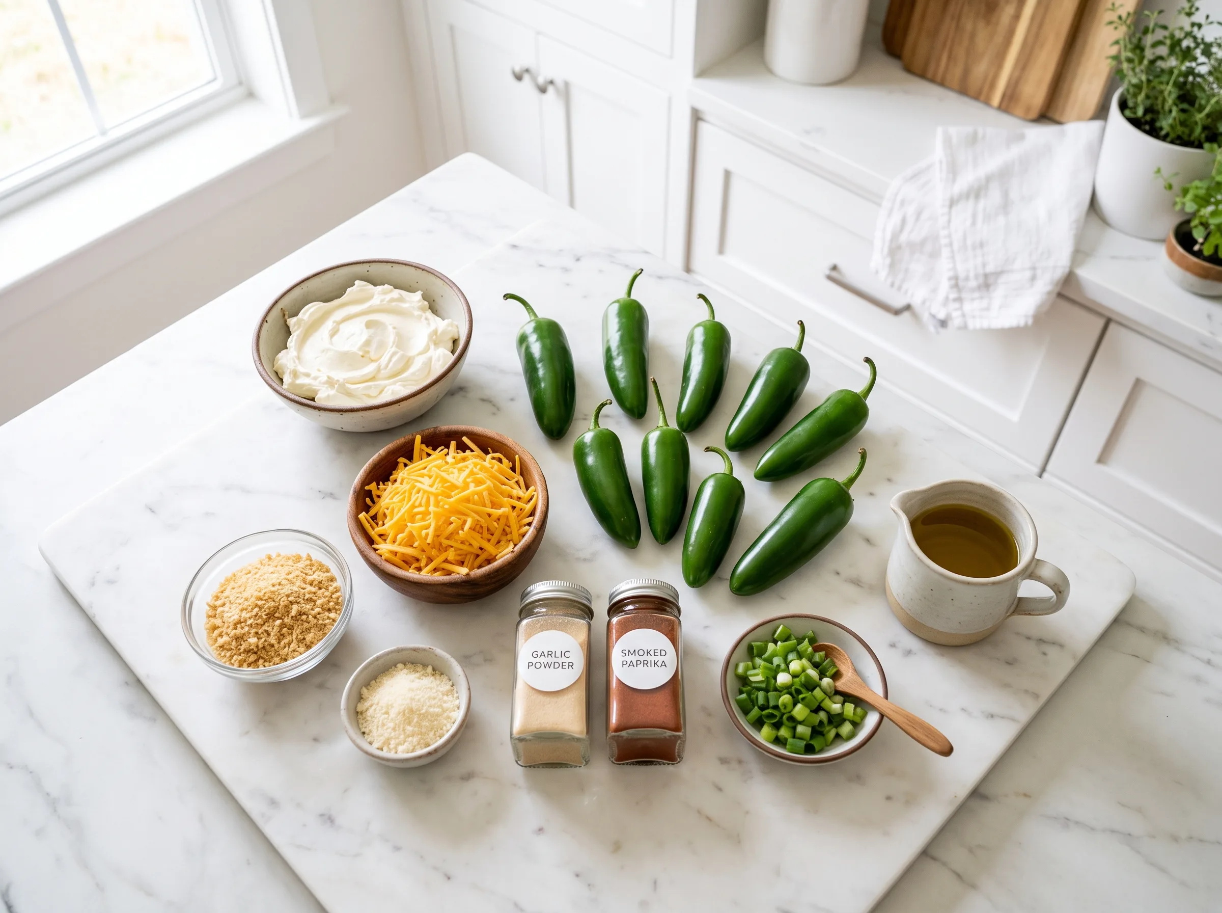 Crispy Baked Jalapeño Poppers: The Perfect Party Appetizer ingredients