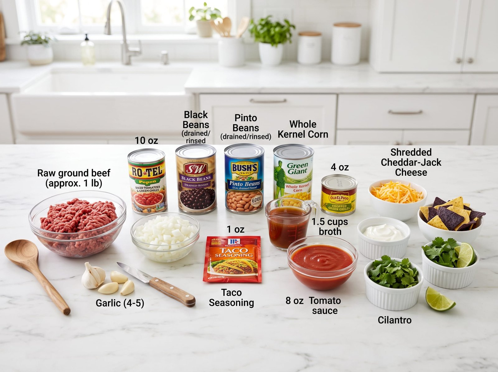 Easy Taco Soup: Your New Weeknight Dinner Hero ingredients